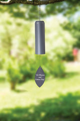 Metal Tubular Let Heaven And Nature Sing, Gray Wind Chime 24" L By Manual Woodworkers & Weavers