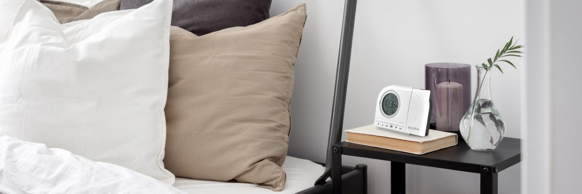 Bulova B1378 Galaxy LCD Projector Tabletop Alarm Clock