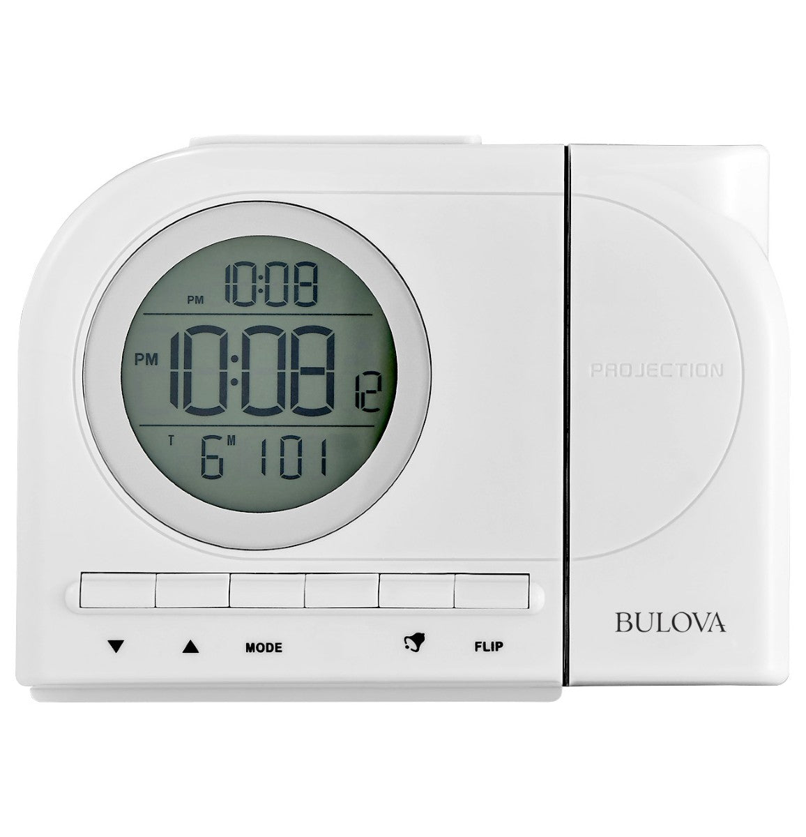 Bulova B1378 Galaxy LCD Projector Tabletop Alarm Clock