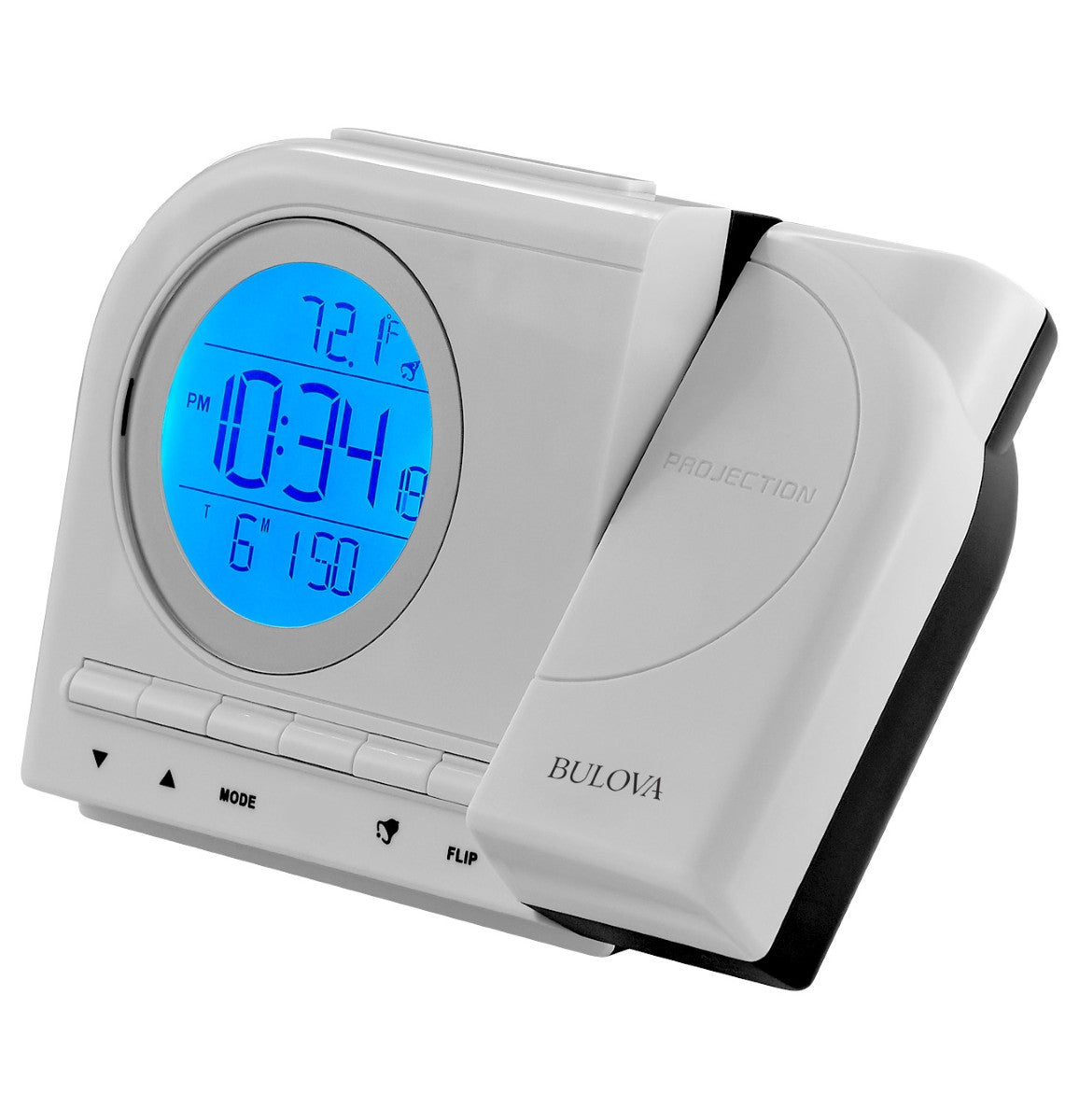 Bulova B1378 Galaxy LCD Projector Tabletop Alarm Clock