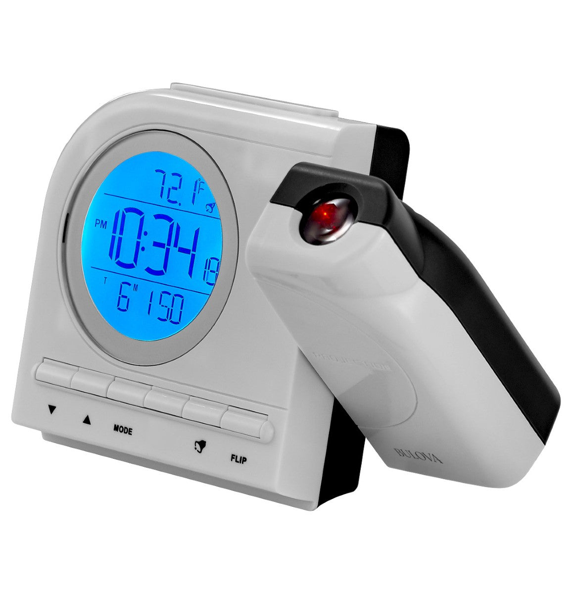 Bulova B1378 Galaxy LCD Projector Tabletop Alarm Clock
