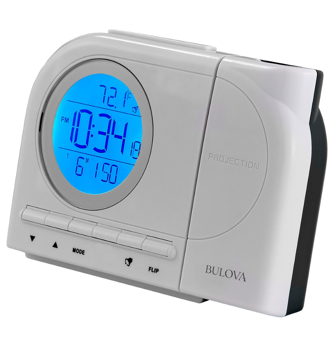 Bulova B1378 Galaxy LCD Projector Tabletop Alarm Clock