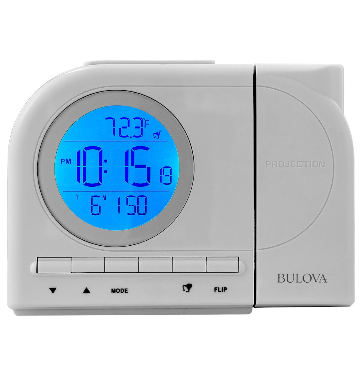Bulova B1378 Galaxy LCD Projector Tabletop Alarm Clock