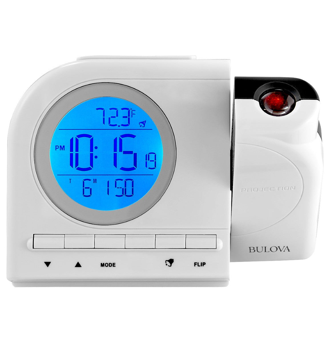 Bulova B1378 Galaxy LCD Projector Tabletop Alarm Clock