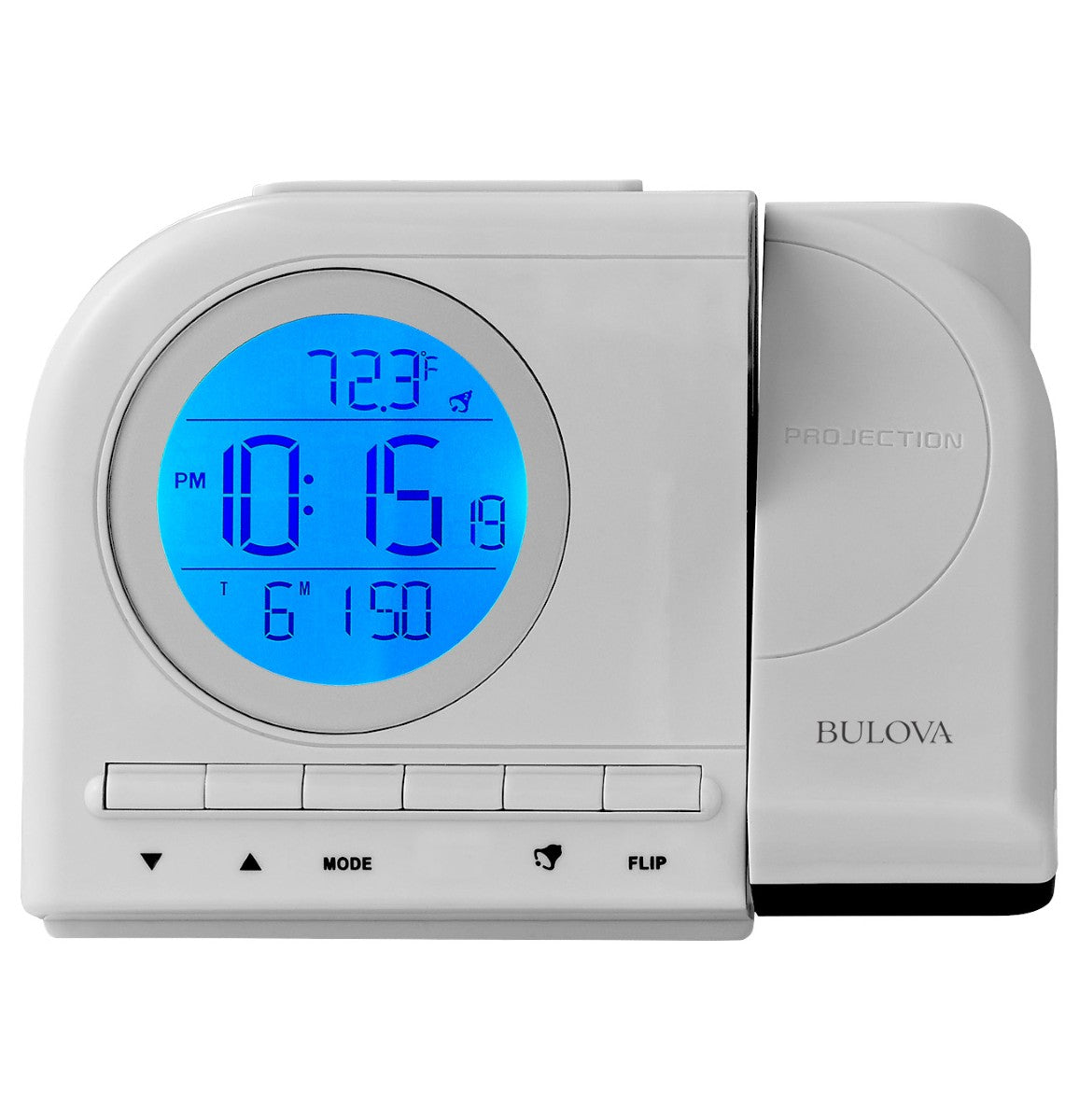 Bulova B1378 Galaxy LCD Projector Tabletop Alarm Clock
