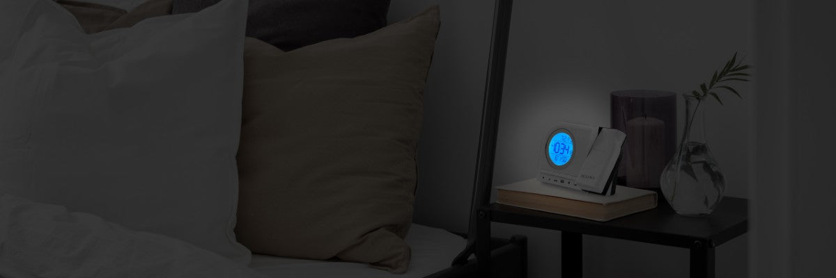 Bulova B1378 Galaxy LCD Projector Tabletop Alarm Clock