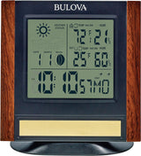 Bulova B1708 The Forecaster Weather Powerhouse Tabletop Alarm Clock