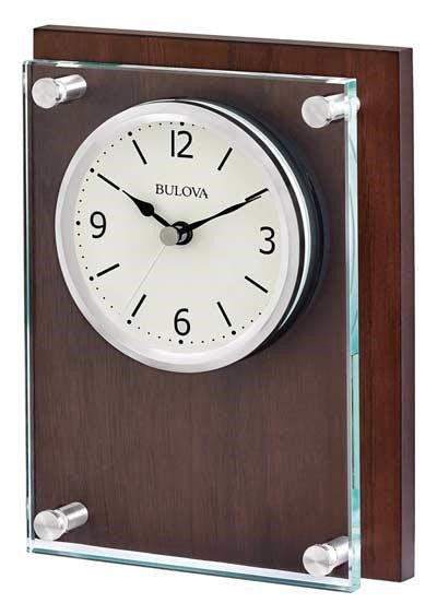 Bulova B1712 The Award Presentation Plaque Tabletop Wall Clock (Open Box)
