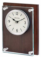 Bulova B1712 The Award Presentation Plaque Tabletop Wall Clock (Open Box)