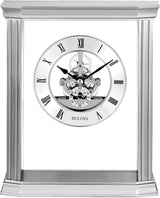 Bulova B1716 Cate Floating Skeleton Metal Mantel Tabletop Clock (Open Box)