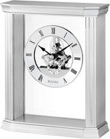 Bulova B1716 Cate Floating Skeleton Metal Mantel Tabletop Clock (Open Box)