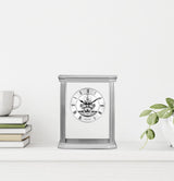 Bulova B1716 Cate Floating Skeleton Metal Mantel Tabletop Clock (Open Box)