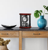 Bulova B1718 Gentry Solid Hardwood Piano Finish Mantel Tabletop Clock (Open Box)