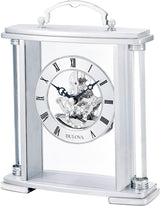 Bulova B1720 Adrienne Floating Skeleton Metal Mantel Tabletop Clock