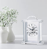 Bulova B1720 Adrienne Floating Skeleton Metal Mantel Tabletop Clock