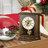 Bulova B1860 Vanderbilt Chiming Walnut Mantel Tabletop Clock