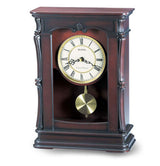 Bulova B1909 Abbevilla Solid Wood Pendulum Chiming Mantel Tabletop Clock