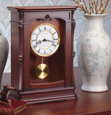 Bulova B1909 Abbevilla Solid Wood Pendulum Chiming Mantel Tabletop Clock