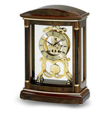 Bulova B2026 Valeria Skeleton Walnut Burl Mantel Tabletop Clock (Open Box)