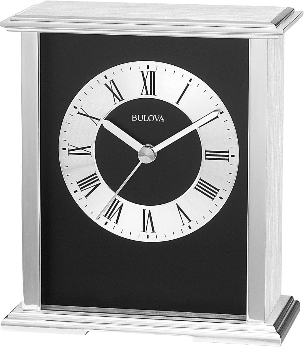 Bulova B2266 Baron Glass Tabletop Mantel Clock