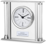 Bulova B2454 Pearl Glass Mantel Tabletop Clock