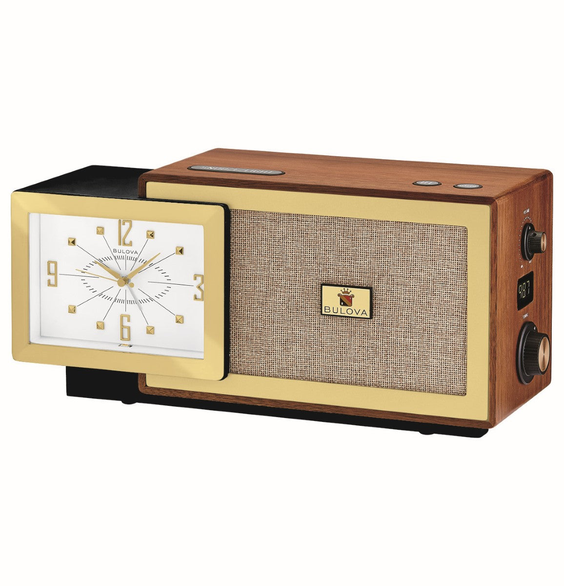Bulova B7800 Precision Tone Bluetooth® Clock Radio, Walnut