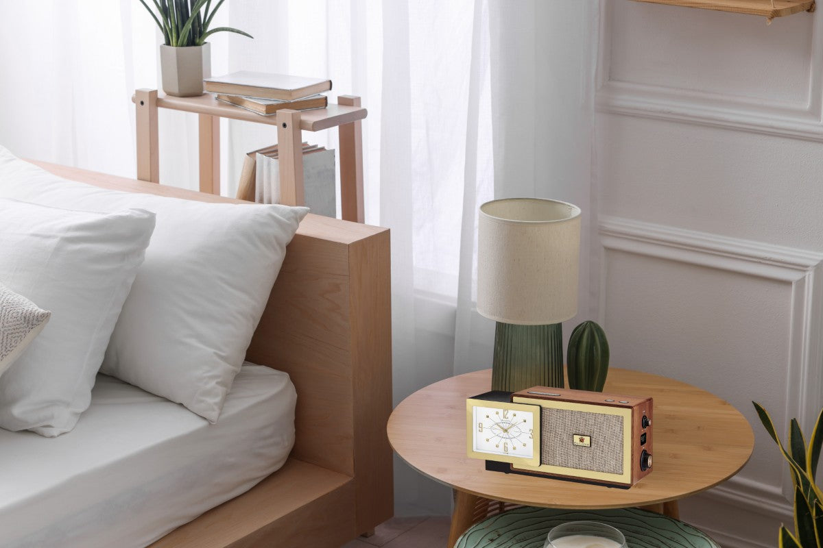 Bulova B7800 Precision Tone Bluetooth® Clock Radio, Walnut