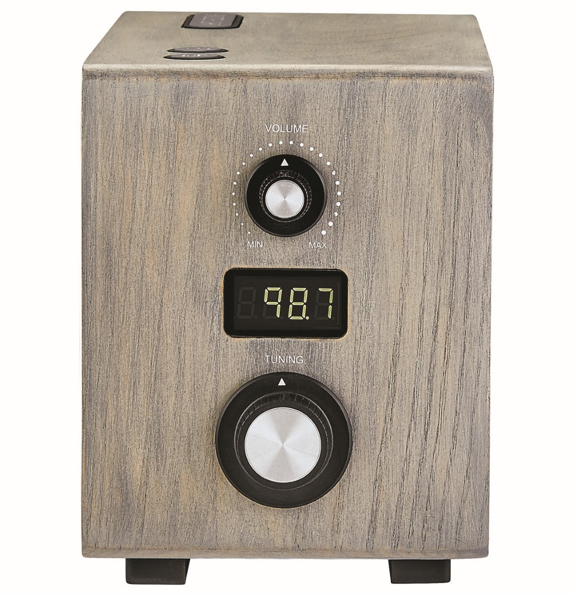 Bulova B7801 Fidelity Retro Bluetooth® Clock Radio, Ash Gray Wood