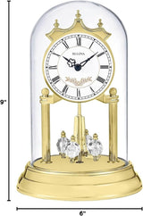Bulova B8821 Heather Chiming Anniversary Tabletop Mantel Clock 4