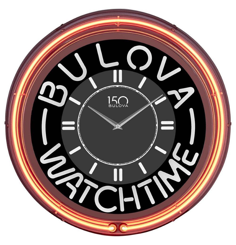 Bulova C1938 Watch Time Neon 18" Wall Clock