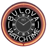 Bulova C1938 Watch Time Neon 18" Wall Clock