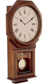 Bulova C3543 Ashford Regulator Old World Walnut Chiming Wall Clock