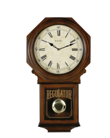 Bulova C3543 Ashford Regulator Old World Walnut Chiming Wall Clock