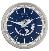 Bulova C4380 International World Time Blue 14" Wall Clock