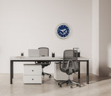 Bulova C4380 International World Time Blue 14" Wall Clock