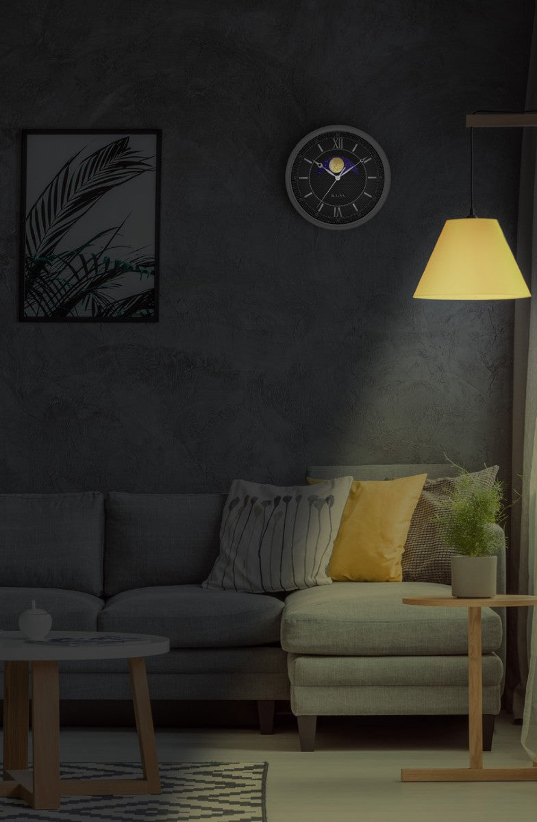 Bulova C4381 Tempus Fugit Day/Night Wall Clock