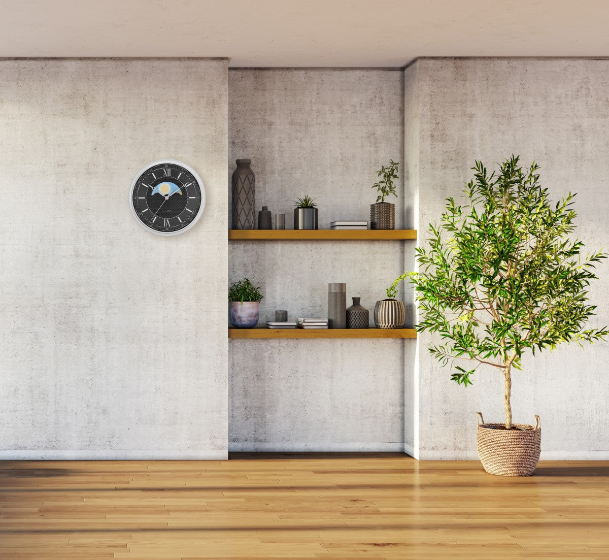 Bulova C4381 Tempus Fugit Day/Night Wall Clock