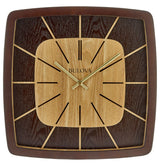 Bulova C4382 Darien Espresso Hardwood Retro 16" Wall Clock