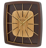 Bulova C4382 Darien Espresso Hardwood Retro 16" Wall Clock