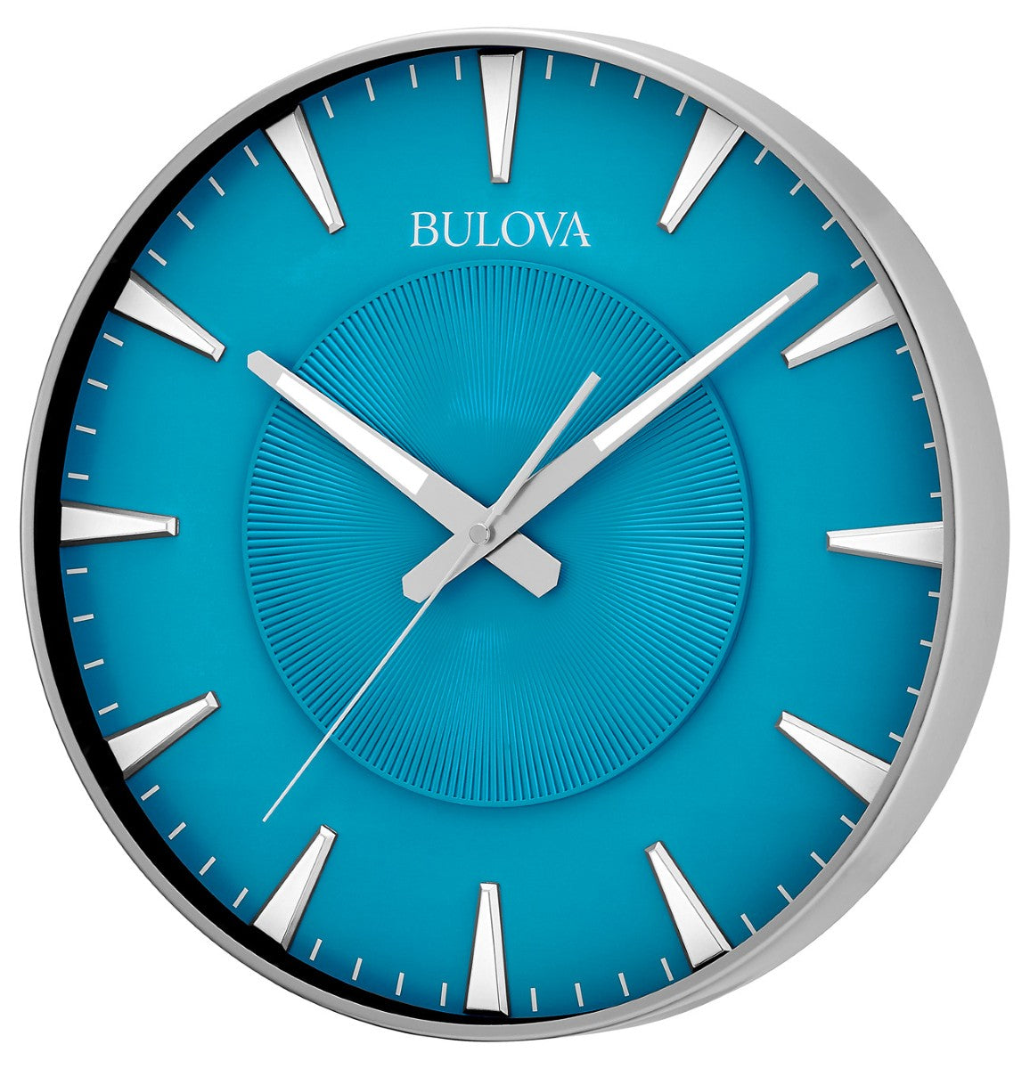 Bulova C4383 Medallion Blue Silent Sweep Wall Clock