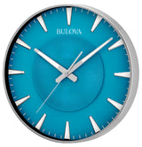 Bulova C4383 Medallion Blue Silent Sweep Modern 16" Wall Clock