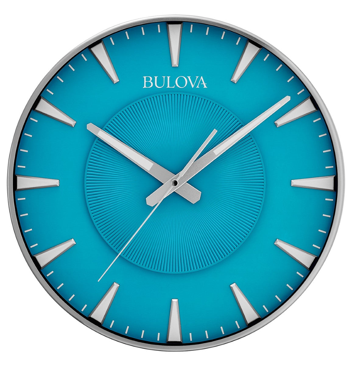 Bulova C4383 Medallion Blue Silent Sweep Wall Clock