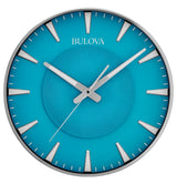 Bulova C4383 Medallion Blue Silent Sweep Modern 16" Wall Clock