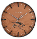 Bulova C4384 Loggerhead Turtle Silent Sweep 16" Wall Clock