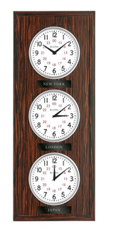 Bulova C4385 Reception Multi Time Zone Wall Clock