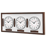 Bulova C4385 Reception Multi Time Zone Wall Clock
