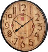 Bulova C4803 Taliesin Frank Lloyd Wright Wooden Wall Clock 3