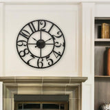 Bulova C4821 Gabriel Rustic Metal Indoor/Outdoor 45" Wall Clock
