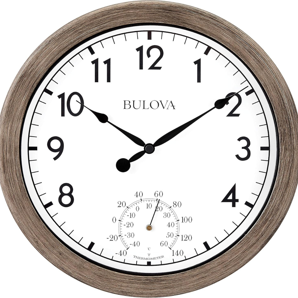 Bulova C4879 Saybrook Indoor/Outdoor 10" Wall Clock