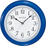 Bulova C4893 Beacon Blue Backlit Silent Sweep 10" Wall Clock (Open Box)